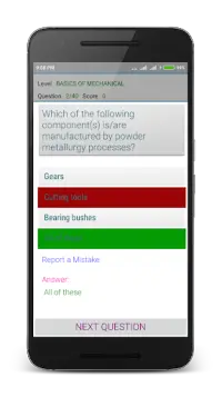 Mechanical Engineering MCQ Screen Shot 1