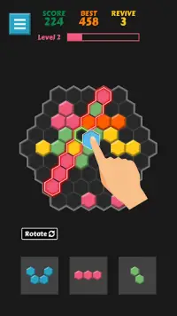 Zablokuj Hexa Puzzle: Kostki Screen Shot 2
