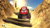 Roller coaster Monster Truck Stunt:Car Racing Game Screen Shot 2