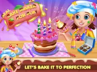 صانع كعكة حقيقية للمرح-لعبة طبخ Screen Shot 1