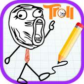 Troll Stickman: Drawing Lines game