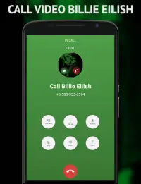 Call Video Billie Eilish - Fake Chat & Video Call Screen Shot 3