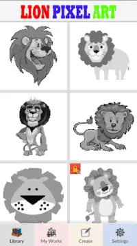 Lion Pixel Art-Animal Coloring By Number Screen Shot 7
