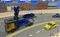 Robot Car Transporter - US Police Robot Transform Screen Shot 12
