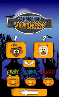 Cat Dog Toe Halloween - 🎃 Tic Tac Toe 🎃 Screen Shot 4