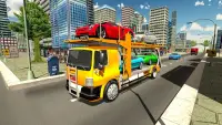 Euro Truck Car Transporter Driver Game Screen Shot 1