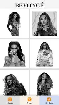 Beyonce Color by Number - Pixel Art Game Screen Shot 0