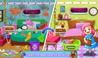 Home Cleanup Game | Doll House Cleaning | Doll set Screen Shot 1