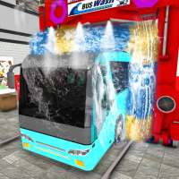 Stadtbus Waschsimulator: Tankstelle Autowaschspiel