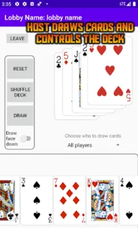 Deck of Cards - play online multiplayer w friends Screen Shot 2