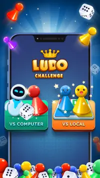 Ludo Challenge Offline Play Screen Shot 1