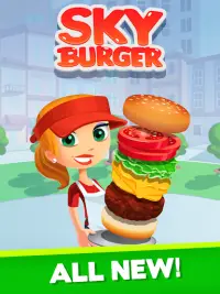 Sky Burger 🍔 Endless Hamburger Stacking Food Game Screen Shot 10