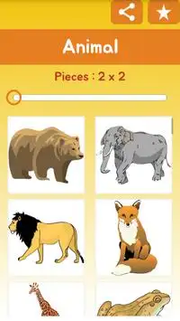 Kids Jigsaw Puzzle: Animal Screen Shot 0