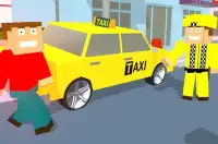 City Bricks vs Craft Taxi SIM Screen Shot 2