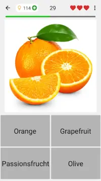 Obst und Gemüse - Fotos-Quiz Screen Shot 3