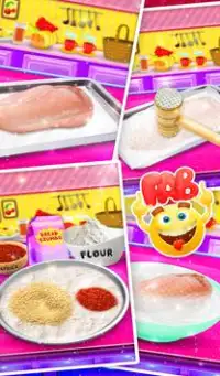 Deep Fried Chicken Pizza Maker! Trendy Fast Food Screen Shot 7