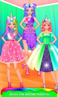 Rainbow Unicorn Princess makeover! Magic Outfits Screen Shot 4