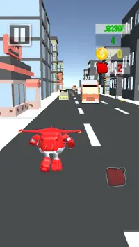 super jet  wings car robot plane runner city Screen Shot 2