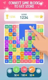 Merged cell connect - a matching number free games Screen Shot 1