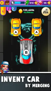 Merge Car - Idle Tap Games Screen Shot 2