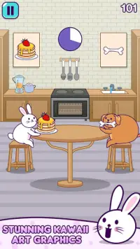Bunny vs Kitty Pancake: Kawaii Game Screen Shot 3