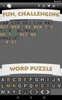 Cryptogram Word Puzzle Screen Shot 8