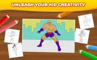 Superhero: Kids Coloring Games Screen Shot 9