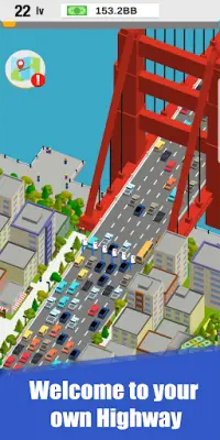 Idle Highway Toll - Car Clicker Game Screen Shot 0