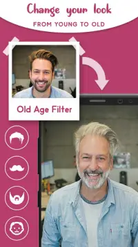 Old Age Face effects App: Face Changer Gender Swap Screen Shot 2