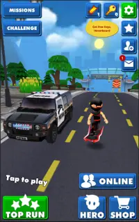 Subway Ninja Run:Surfer in the road Screen Shot 1