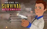High School Boy Survival Battle Simulator Game Screen Shot 0