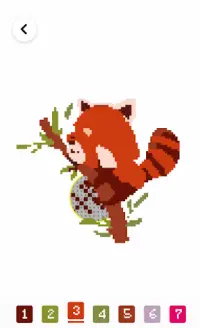 Red Pandas Pixel Art Color By Number Screen Shot 4