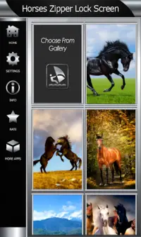 Horses Zipper Lock Screen Screen Shot 3
