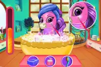 Pink Baby Pony Trang điểm & Chăm sóc Game Screen Shot 3
