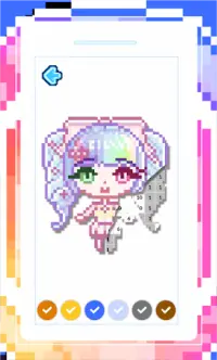 Pixel Art Unnie Doll Games Coloring Screen Shot 2