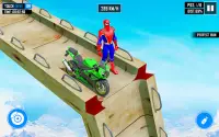 Spider Hero: Bike Mega Ramp Screen Shot 4