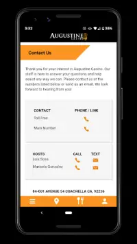 Augustine Casino Mobile App Screen Shot 1