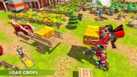 Super Robot Farmer Village Tractor Farming Screen Shot 0