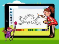 Puzzles dinossauro Crianças e colorir Screen Shot 10