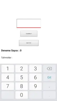 Sayı Tahmini Screen Shot 0