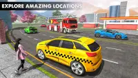 moderno ciudad taxi conductor -taxi simulador 2021 Screen Shot 1