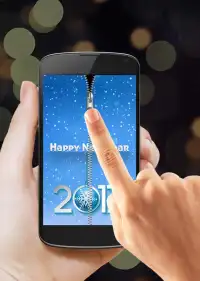 New Year 2017 Zipper Lock Screen Shot 0