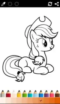 Little Pony Coloring Game Kids Screen Shot 1