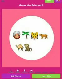 Guess the disney princess and prince from emojis Screen Shot 7
