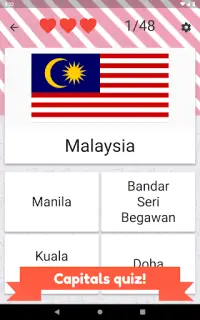 Asia and Middle East countries - flags quiz Screen Shot 12