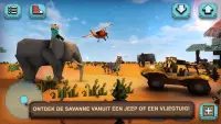 Safari Craft: Vierkante dieren Screen Shot 0