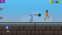 Stickman Battle : 2 Player Screen Shot 2