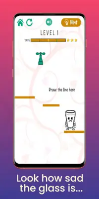 Fill The Glass Challenge - 101 Brain Challenges Screen Shot 2