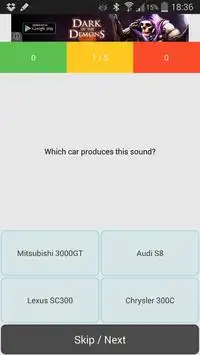 Fast cars racing sound quiz Screen Shot 2