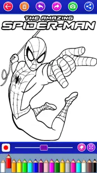 spider boy coloring super heroes game Screen Shot 2